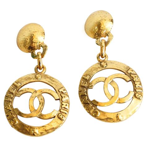 chanel hoop earrings vintage